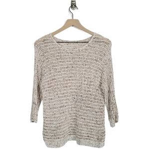 Lucky Brand Med Sweater Top Crochet Open Knit
